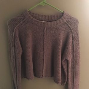 Silence + noise snub knit cropped sweater size S